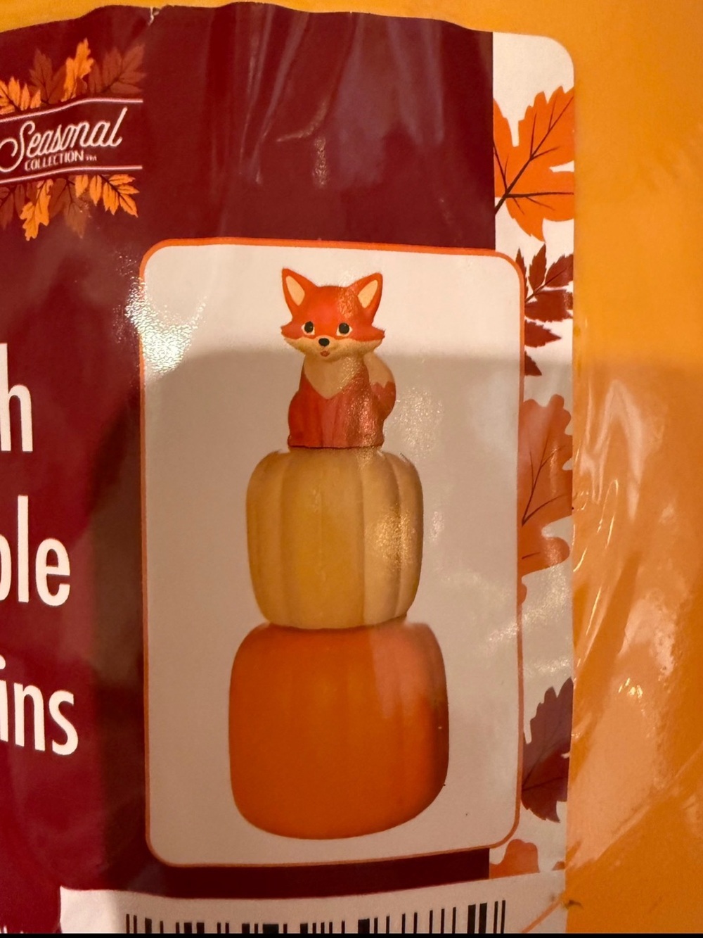 Orange Pumpkins Fox 24” Stacking Decorative Fall Thanksgiving Rustic Crafters
